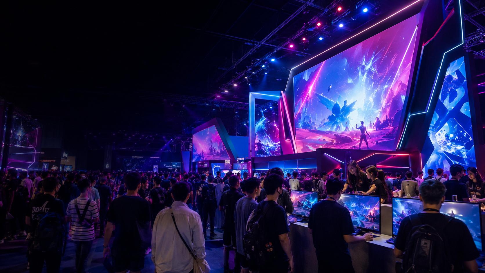 Gaming convention booth and live player activation in Thailand